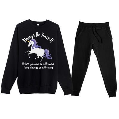 Always Be A Unicorn  Premium Crewneck Sweatsuit Set