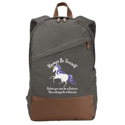 Always Be A Unicorn  Cotton Canvas Backpack