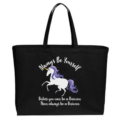 Always Be A Unicorn  Cotton Canvas Jumbo Tote