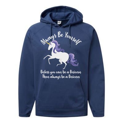 Always Be A Unicorn  Performance Fleece Hoodie