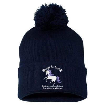 Always Be A Unicorn  Pom Pom 12in Knit Beanie