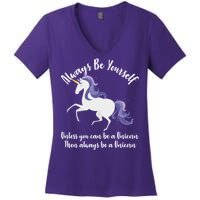 Always Be A Unicorn  Women's V-Neck T-Shirt