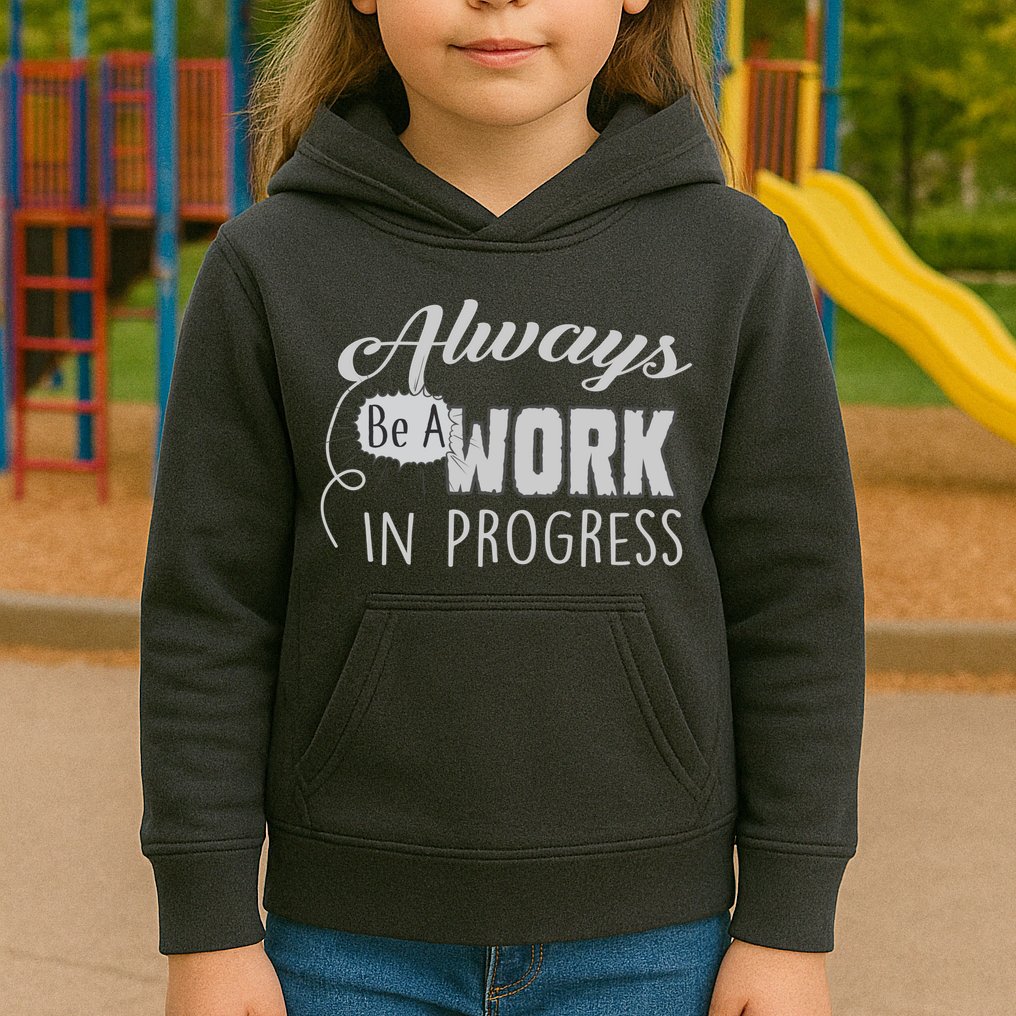 Always Be A Work In Progress Kids Hoodie