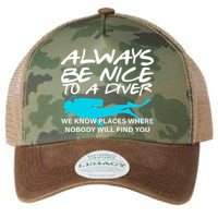 Always Be Nice To A Diver Legacy Tie Dye Trucker Hat