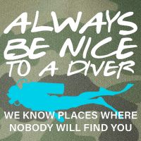 Always Be Nice To A Diver Legacy Tie Dye Trucker Hat