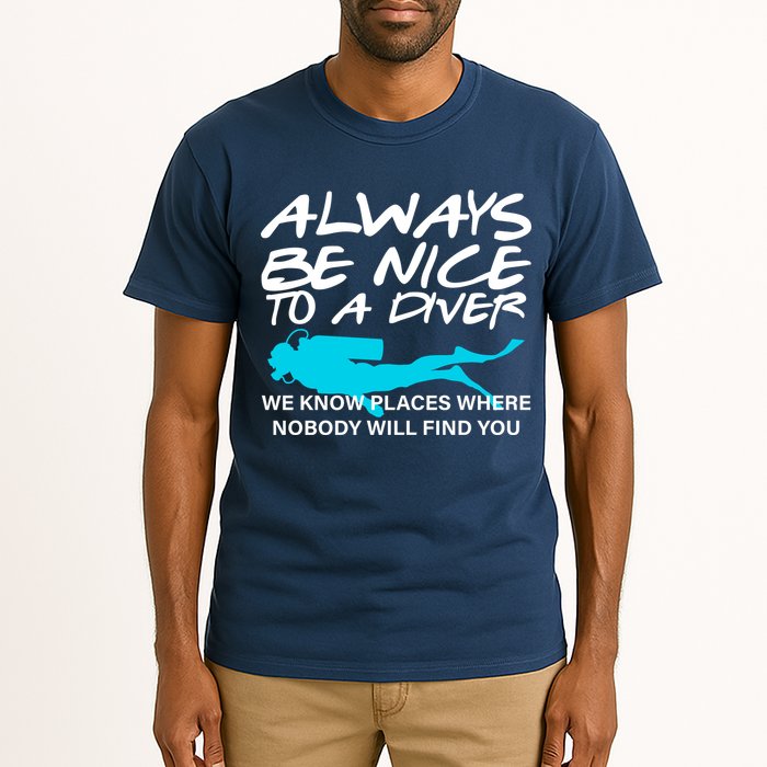 Always Be Nice To A Diver Tall T-Shirt