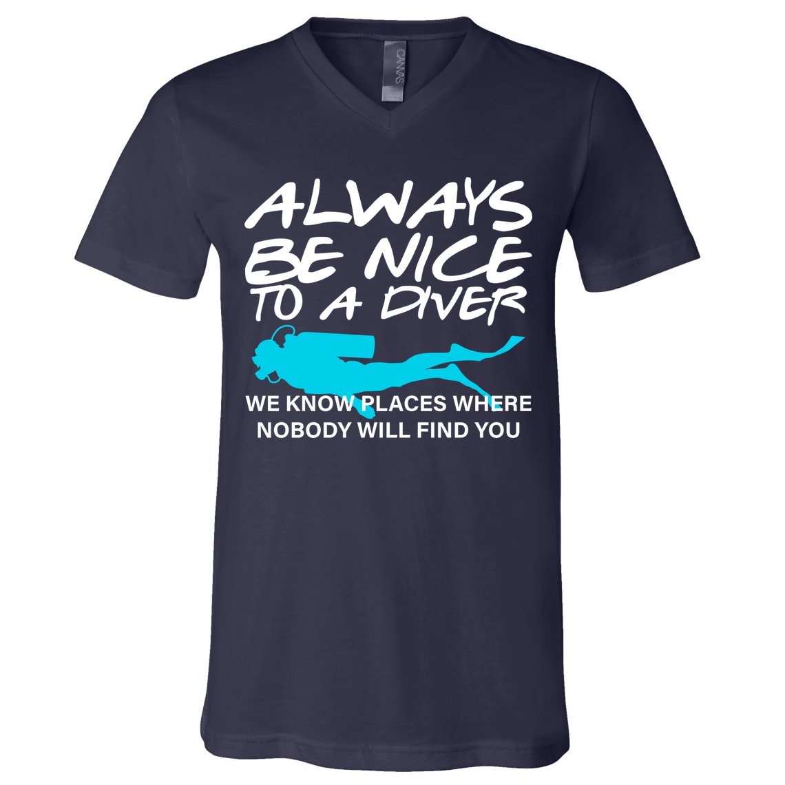 Always Be Nice To A Diver V-Neck T-Shirt