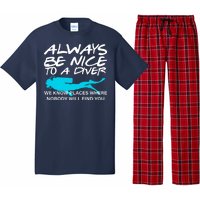 Always Be Nice To A Diver Pajama Set