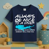 Always Be Nice To A Diver Toddler T-Shirt