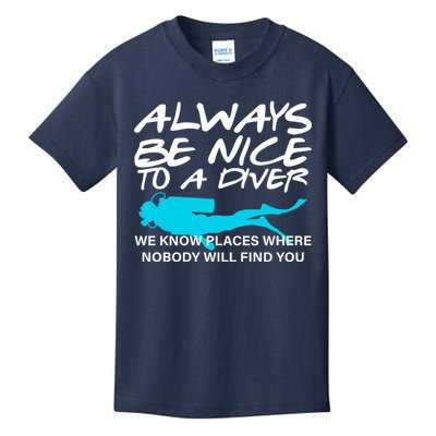 Always Be Nice To A Diver Kids T-Shirt