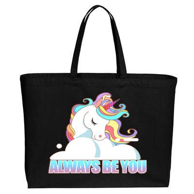 Always Be You Unicorn Cotton Canvas Jumbo Tote