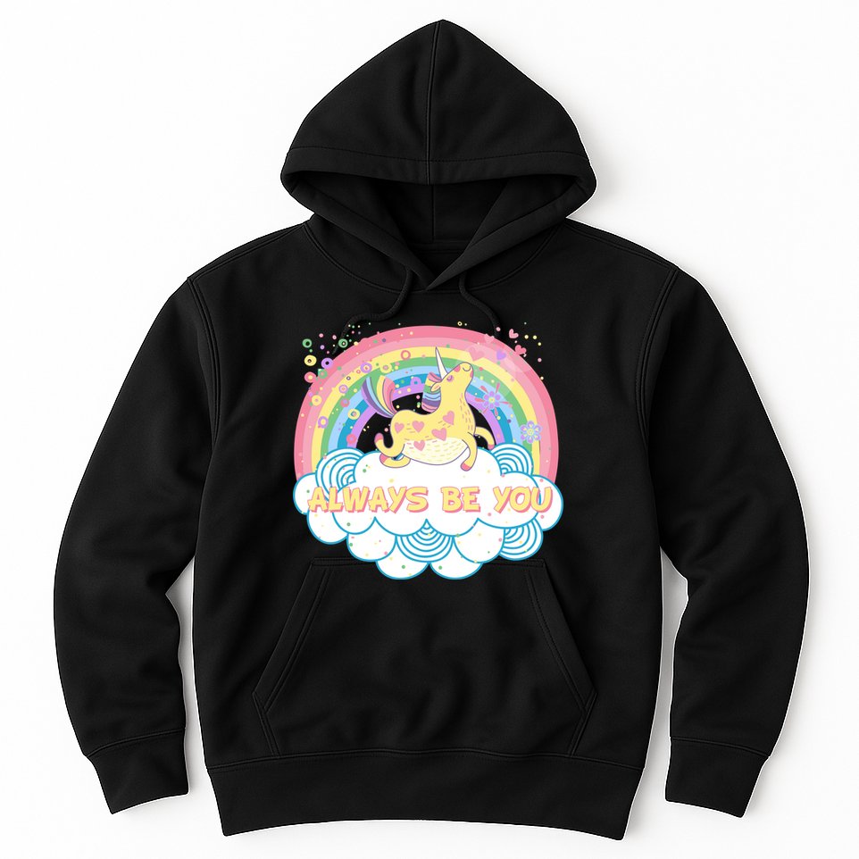 Always Be You Unicorn Rainbow Hoodie