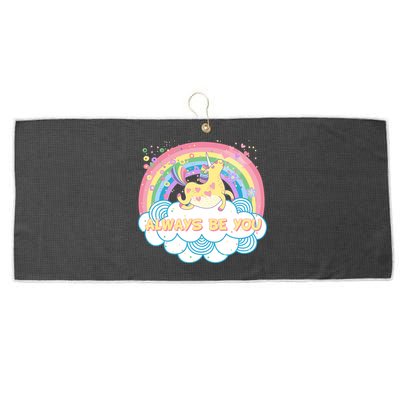 Always Be You Unicorn Rainbow Large Microfiber Waffle Golf Towel