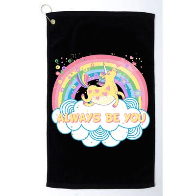 Always Be You Unicorn Rainbow Golf Towel