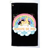 Always Be You Unicorn Rainbow Golf Towel