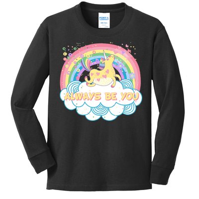 Always Be You Unicorn Rainbow Kids Long Sleeve Shirt