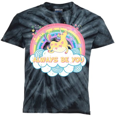 Always Be You Unicorn Rainbow Kids Tie-Dye T-Shirt