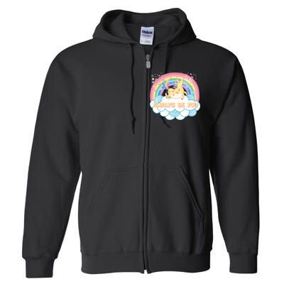 Always Be You Unicorn Rainbow Full Zip Hoodie