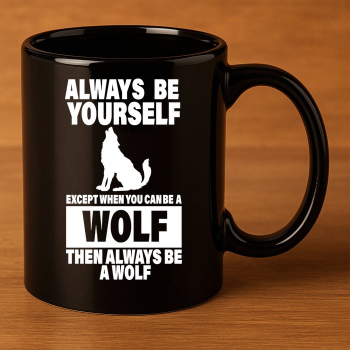 Always Be Yourself Excepts When You Can Be A Wolf 11oz C Handle Ceramic Mug