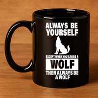 Always Be Yourself Excepts When You Can Be A Wolf 11oz C Handle Ceramic Mug