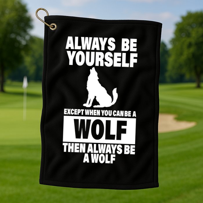 Always Be Yourself Excepts When You Can Be A Wolf Golf Towel