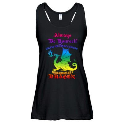 Always Be Yourself Unless You Can Be A Dragon  Ladies Essential Flowy Tank