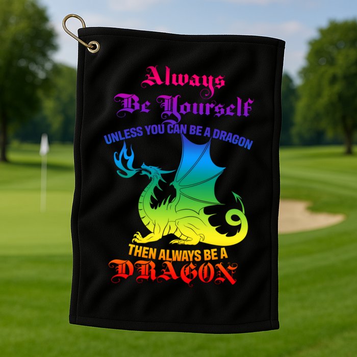 Always Be Yourself Unless You Can Be A Dragon  Golf Towel