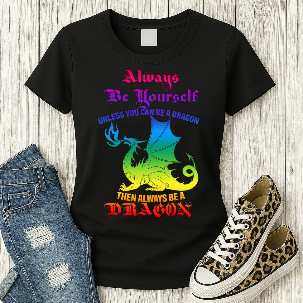 Always Be Yourself Unless You Can Be A Dragon  Womens T-Shirt
