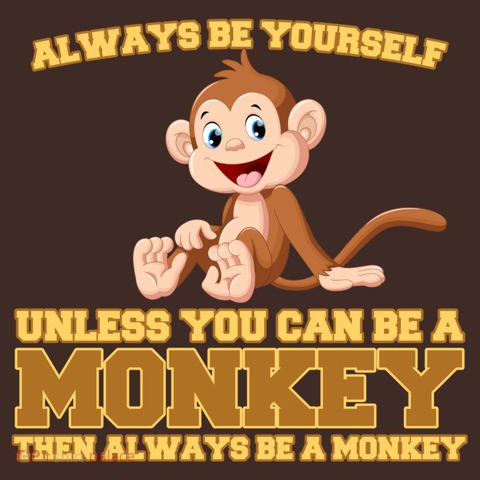Always Be Yourself Unless You Can Be A Monkey Short Acrylic Beanie