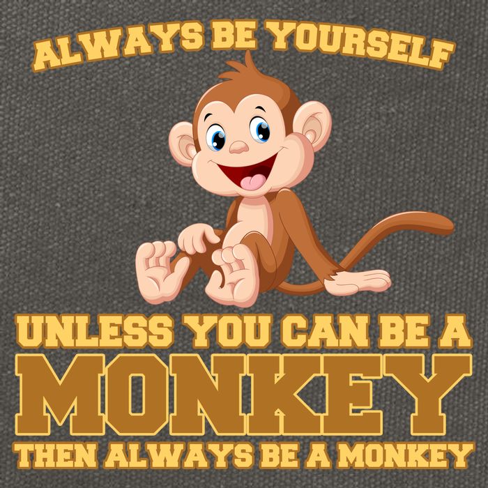 Always Be Yourself Unless You Can Be A Monkey Cotton Canvas Backpack