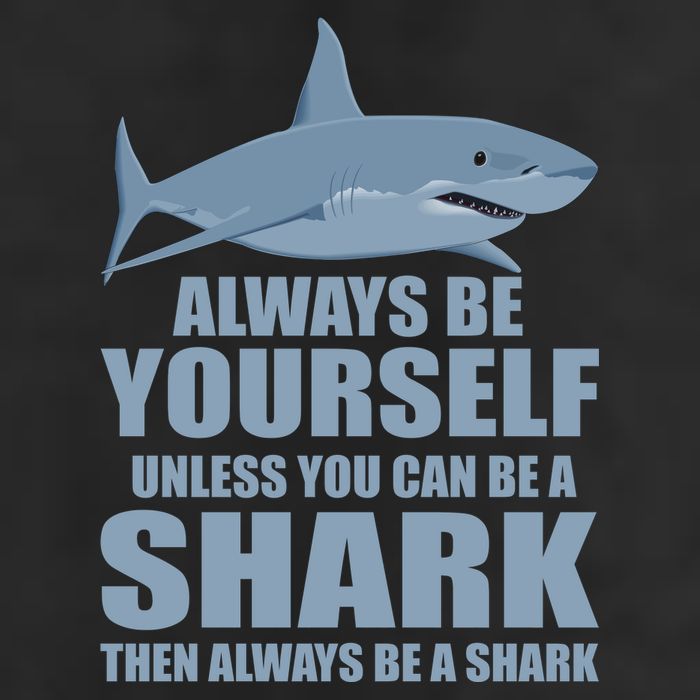 Always Be Yourself Unless You Can Be A Shark Funny Microfiber Hand Towel