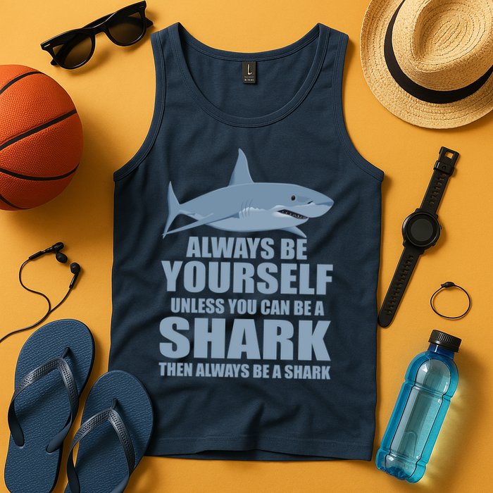 Always Be Yourself Unless You Can Be A Shark Funny Tank Top