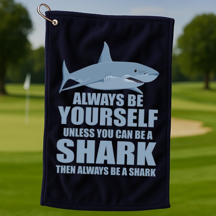 Always Be Yourself Unless You Can Be A Shark Funny Golf Towel