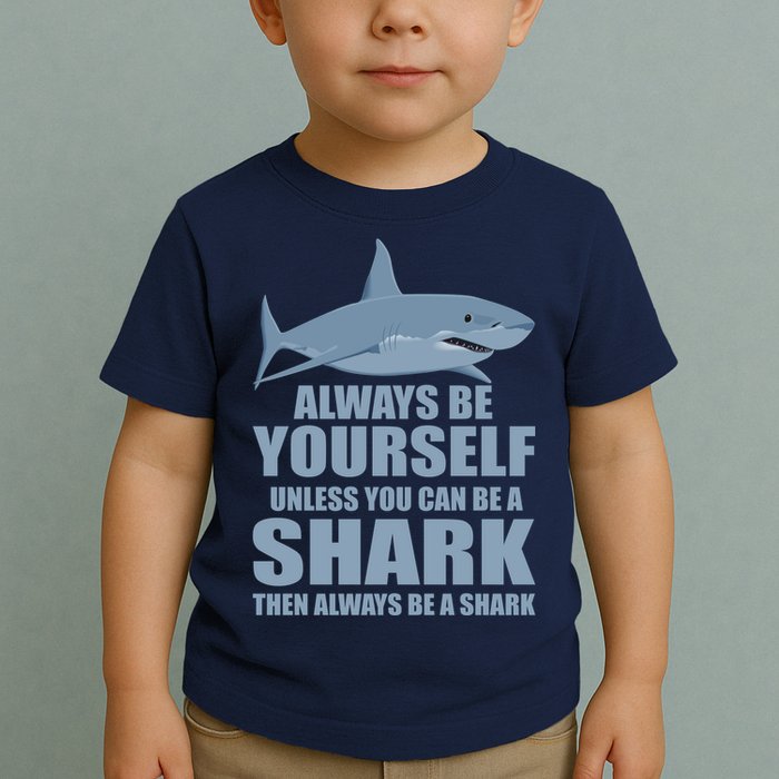 Always Be Yourself Unless You Can Be A Shark Funny Toddler T-Shirt