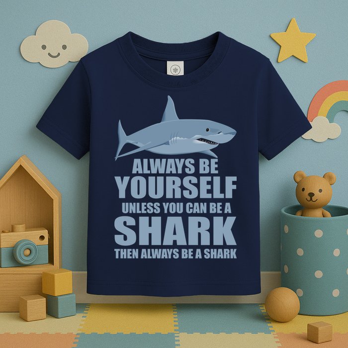 Always Be Yourself Unless You Can Be A Shark Funny Toddler T-Shirt