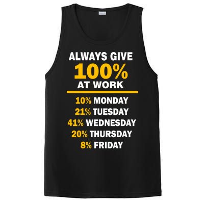 Always Give A 100% At Work Funny PosiCharge Competitor Tank