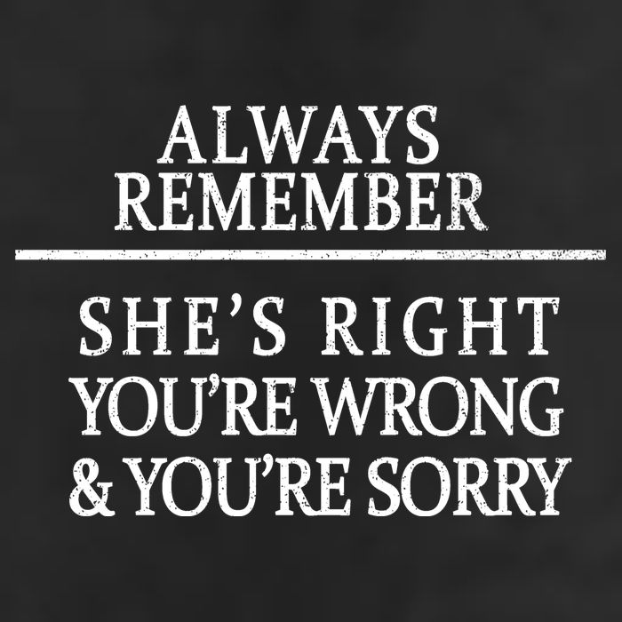 Always Remember She's Rights Your Wrong And Sorry  Cool Comfort Performance Bucket Hat