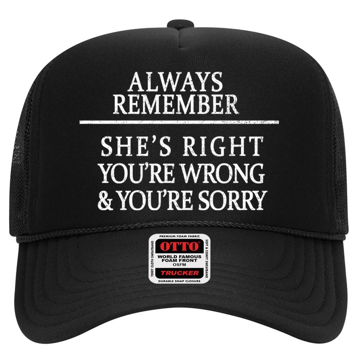 Always Remember She's Rights Your Wrong And Sorry  Hat