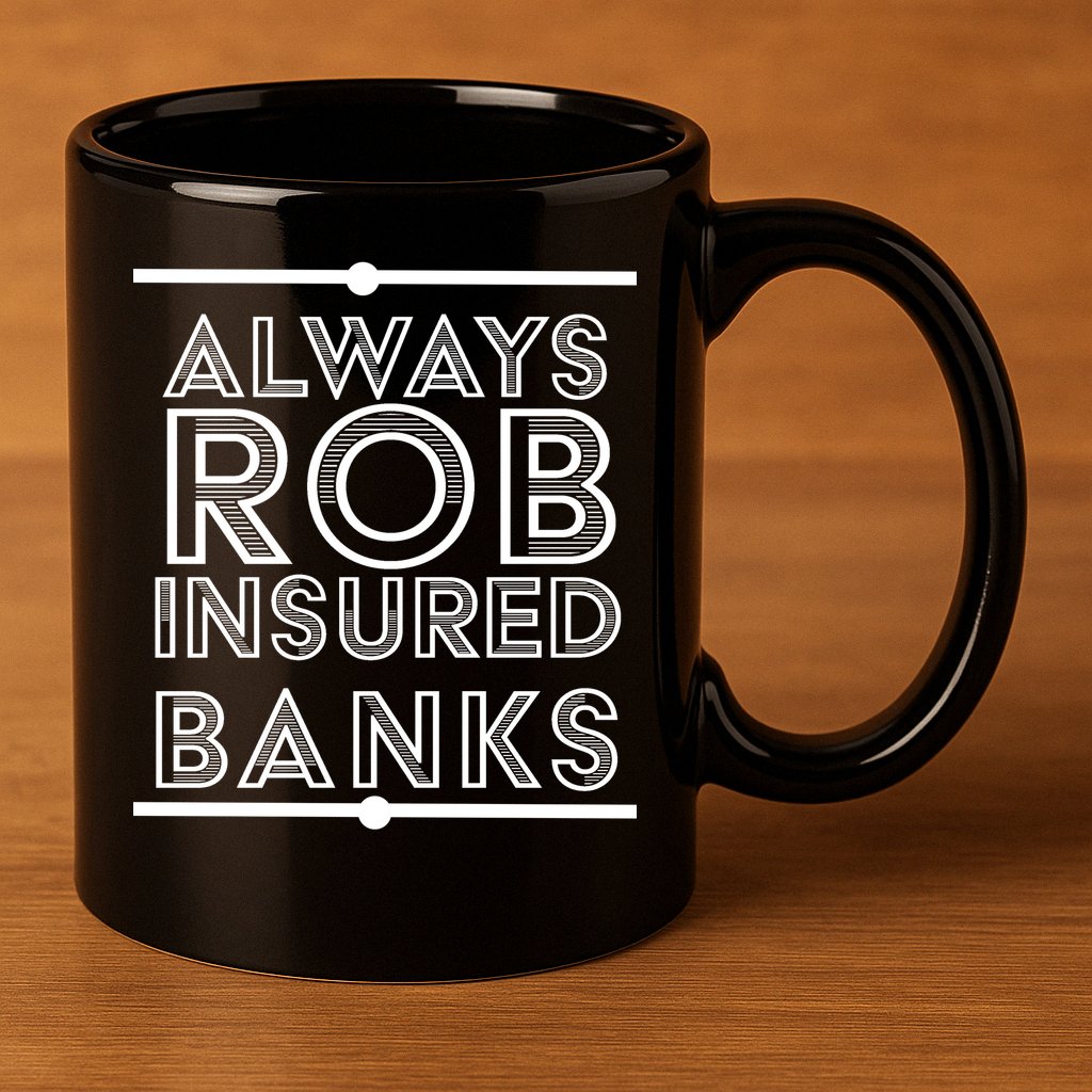 Always Rob Insured Banks 11oz C Handle Ceramic Mug