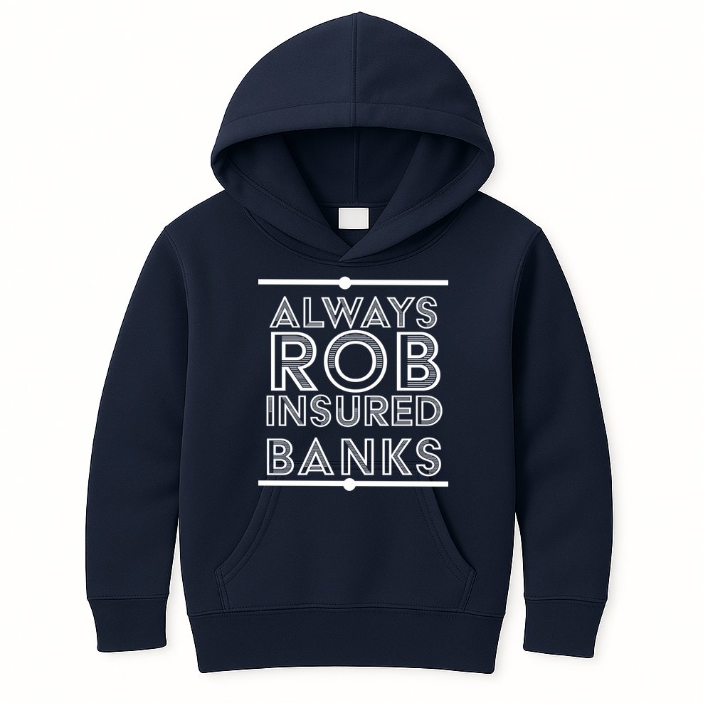 Always Rob Insured Banks Kids Hoodie