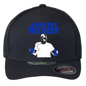 Always Save The Beers Funny Flexfit Unipanel Trucker Cap