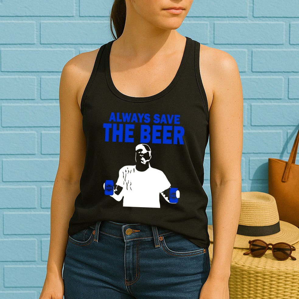 Always Save The Beers Funny Womens Tank Top