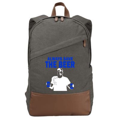 Always Save The Beers Funny Cotton Canvas Backpack