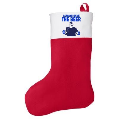 Always Save The Beers Funny Felt Holiday Christmas Stocking