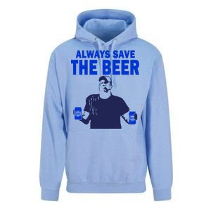 Always Save The Beers Funny Unisex Surf Hoodie