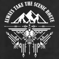 Always Take The Scenic Route 7 Panel Mesh Trucker Snapback Hat