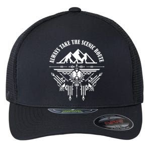 Always Take The Scenic Route Flexfit Unipanel Trucker Cap