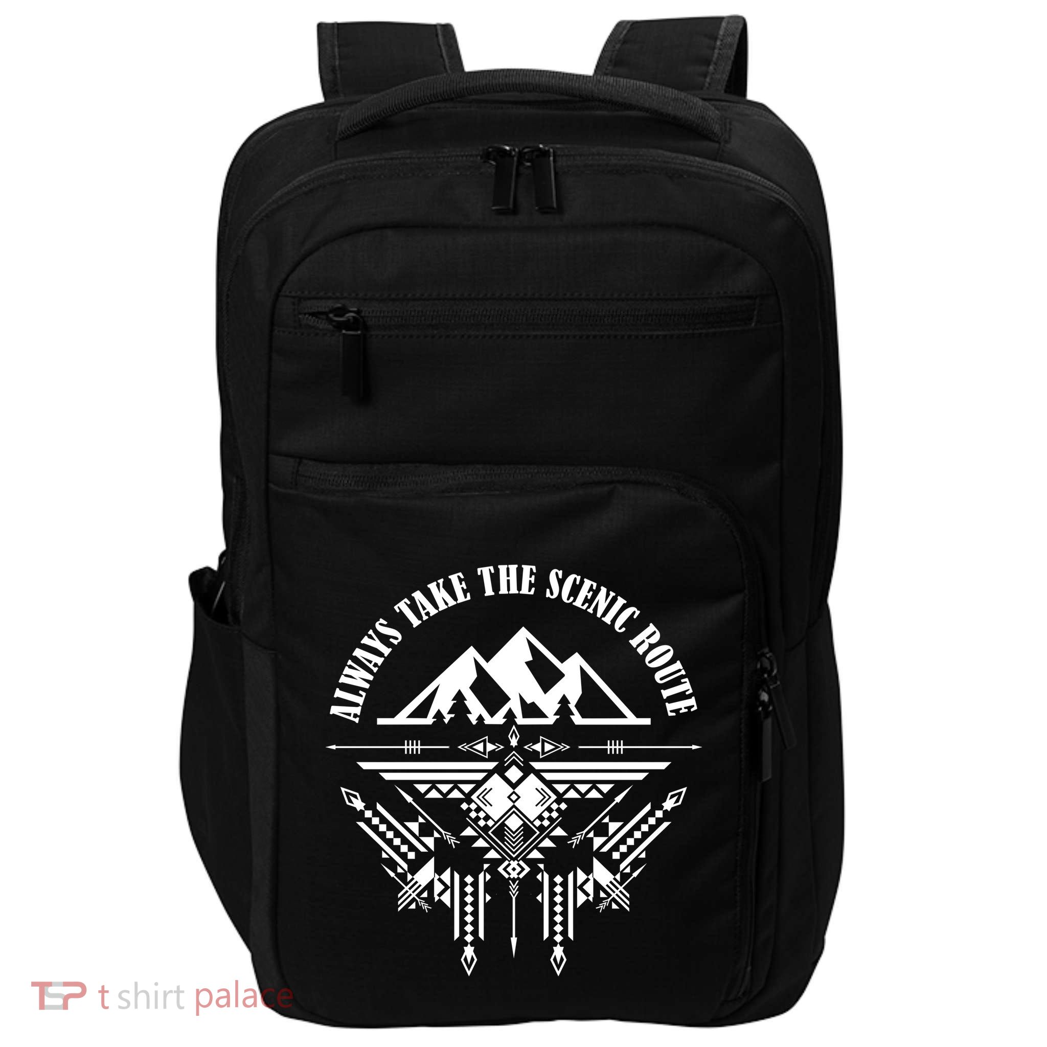 Always Take The Scenic Route Impact Tech Backpack