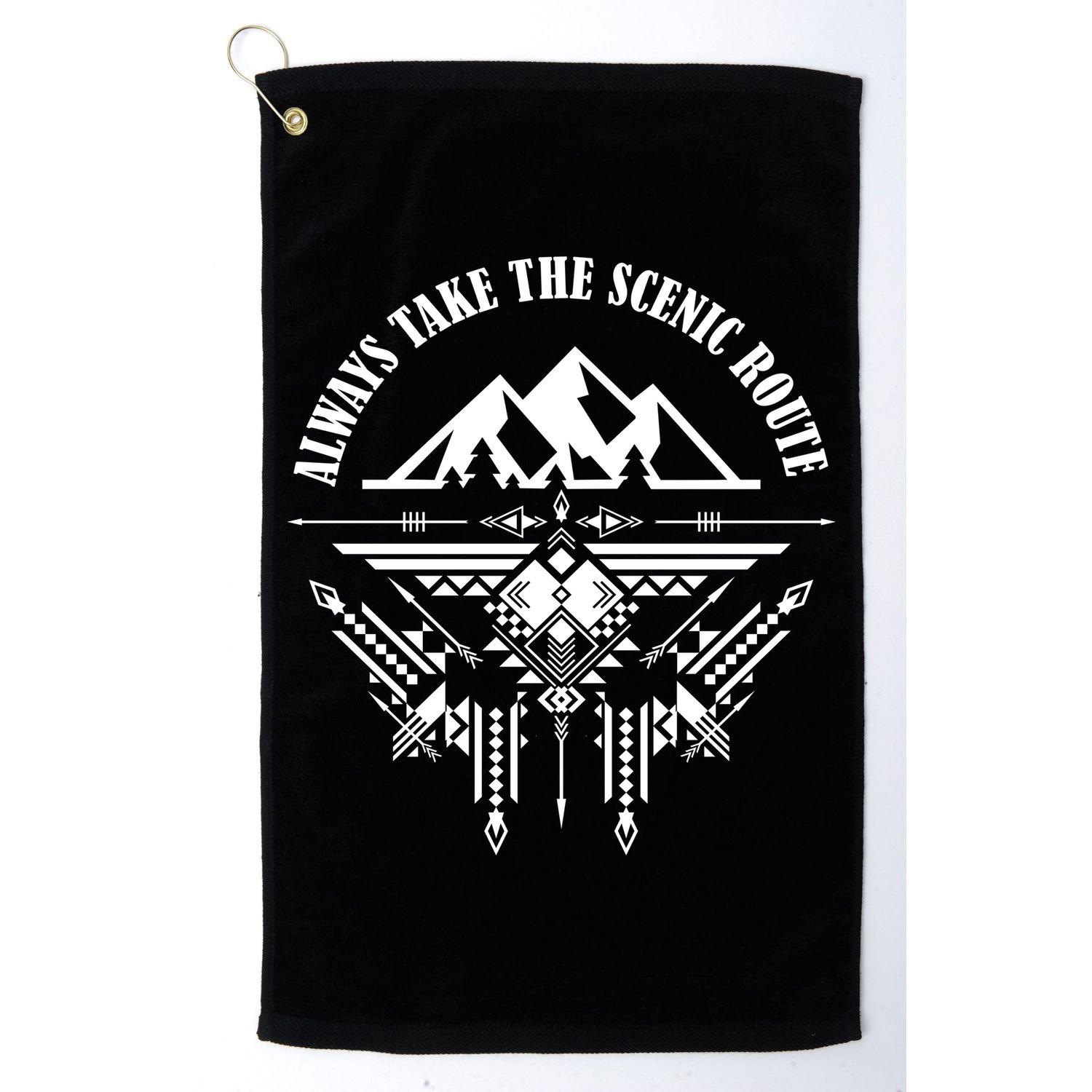 Always Take The Scenic Route Golf Towel