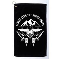 Always Take The Scenic Route Golf Towel